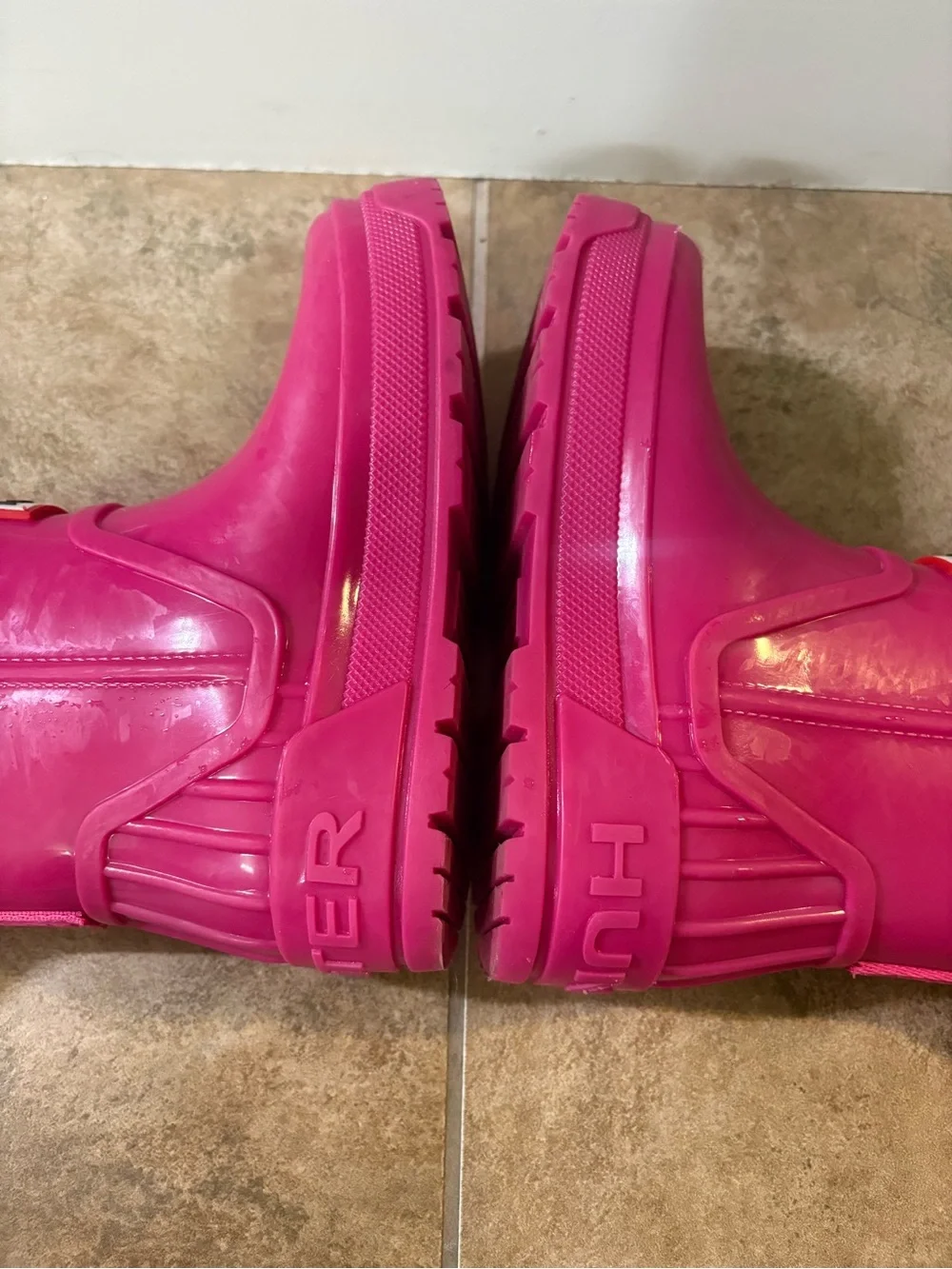 Hunter Kids Hot Pink Waterproof Rain Boots